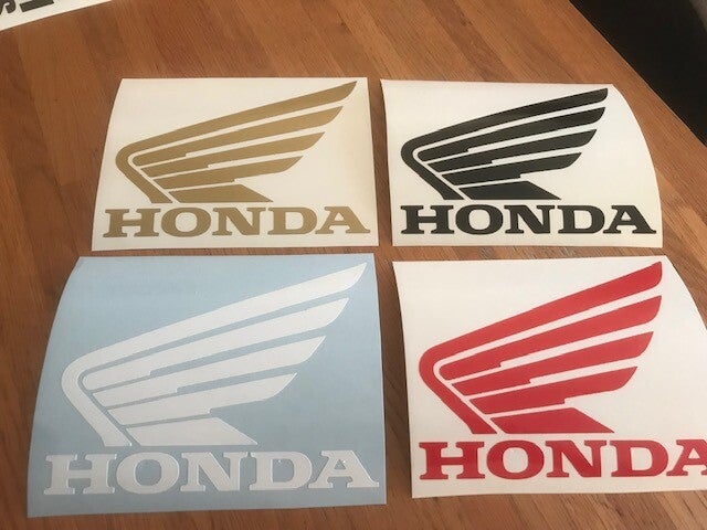 HONDA STICKER AUTOCOLLANT VINYLE LOGO PUBLICITAIRE  - 13 CM PAR 11 CM