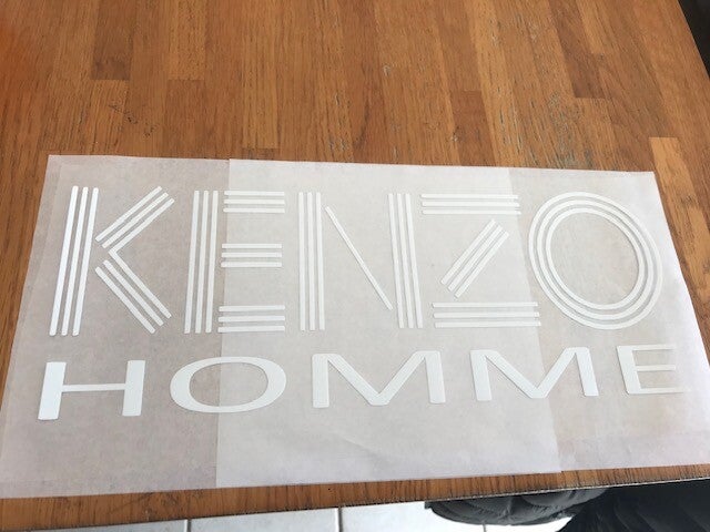 KENZO HOMME PATCH FLOCAGE PUBLICITAIRE - 30 CM PAR 11 CM