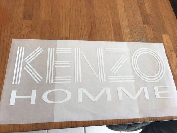 KENZO HOMME PATCH FLOCAGE PUBLICITAIRE - 30 CM PAR 11 CM