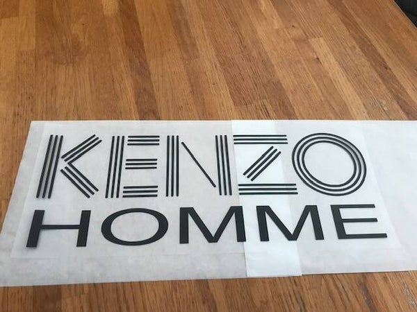 KENZO HOMME PATCH FLOCAGE PUBLICITAIRE - 30 CM PAR 11 CM