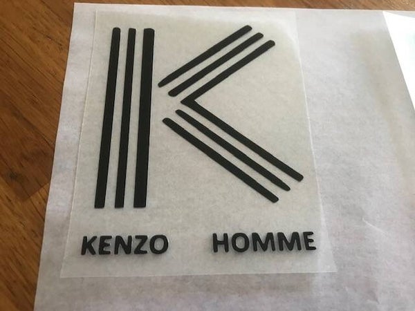 KENZO HOMME PATCH FLOCAGE PUBLICITAIRE PETIT MODELE- 8 CM PAR 10 CM