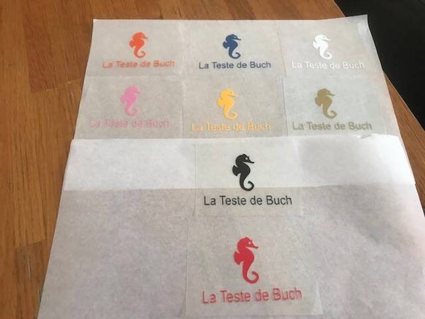 LA TESTE DE BUCH PATCH FLOCAGE LOGO EMBLEME HIPPOCAMPE - 5.8 CM PAR 3.9 CM