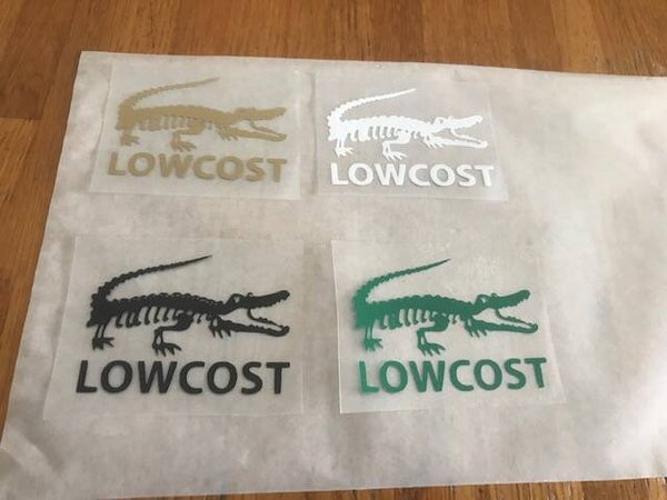 LOWCOST PATCH FLOCAGE LOGO DETOURNE - 8 CM PAR 4.4 CM