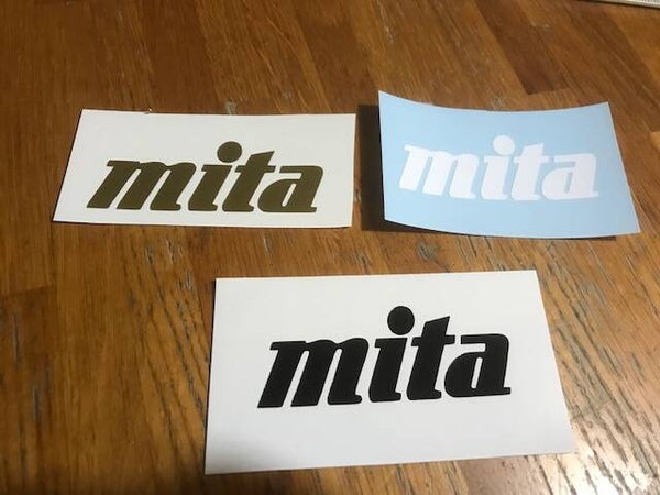 MITA STICKER AUTOCOLLANT VINYLE PUBLICITAIRE  - 7.5 CM PAR 3 CM