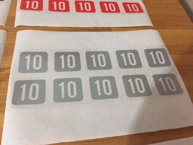 Numéro 10 - Lot 10 Patchs Flocages Blancs Pour Maillot Short