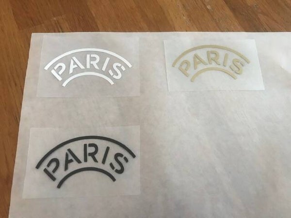 PARIS football - patch flocage petit modèle - 6.5 cm par 2.4 / 3 cm