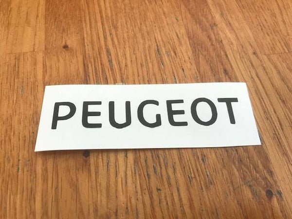 PEUGEOT INSCRIPTION STICKER AUTOCOLLANT PUBLICITAIRE- 9 CM PAR 1.4 CM