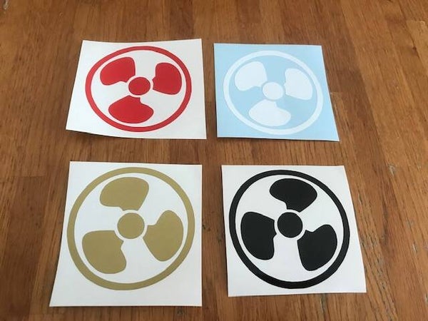 REPERAGE DU PROPULSEUR STICKER AUTOCOLLANT VINYLE- DIAMETRE 8 CM