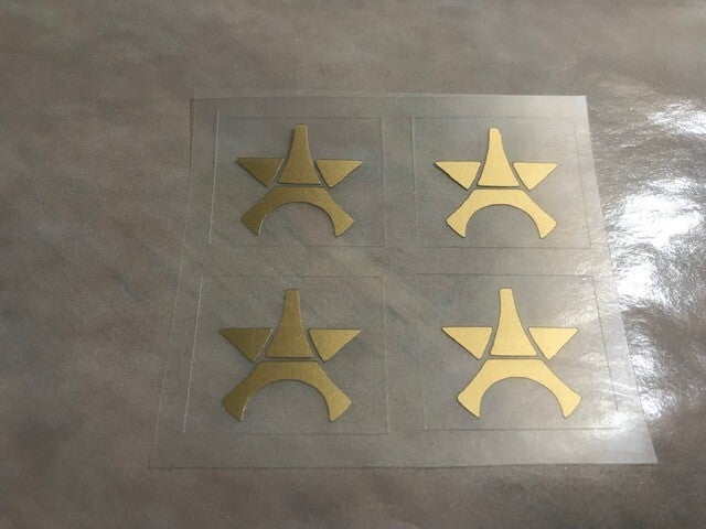 ÉTOILE PSG CHAMPIONS D'EUROPE 2025 PATCH FLOCAGE (Repro)- LOT DE 4 PIECES  -2.5 CM PAR 2.3 CM