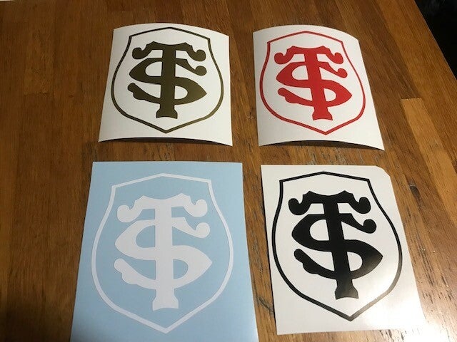 STADE TOULOUSAIN STICKER AUTOCOLLANT VINYLE - 8 CM PAR 9.5 CM