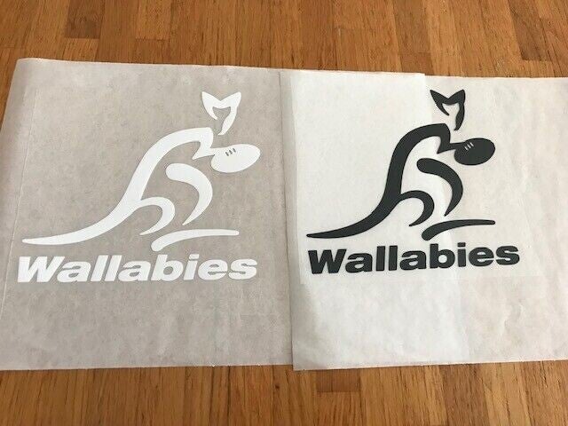 WALLABIES AUSTRALIE RUGBY LOGO PATCH FLOCAGE - 11.4 CM PAR 10.8 CM