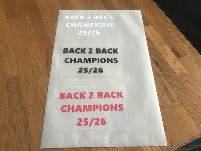 UBB - BACK 2 BACK CHAMPIONS EUROPE 2026 PATCH FLOCAGE RUGBY - 9 cm par 4.6 cm