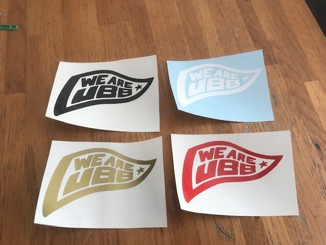 UBB - WE ARE UBB STICKER AUTOCOLLANT VINYLE  - 9.6 CM PAR 6 CM