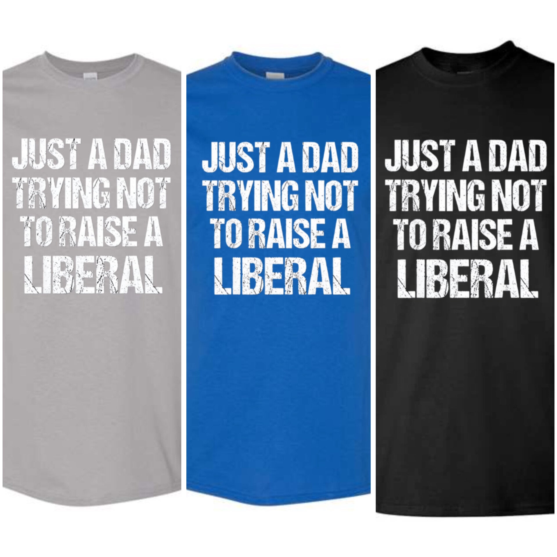 Just a dad trying to not raise a liberal t shirt