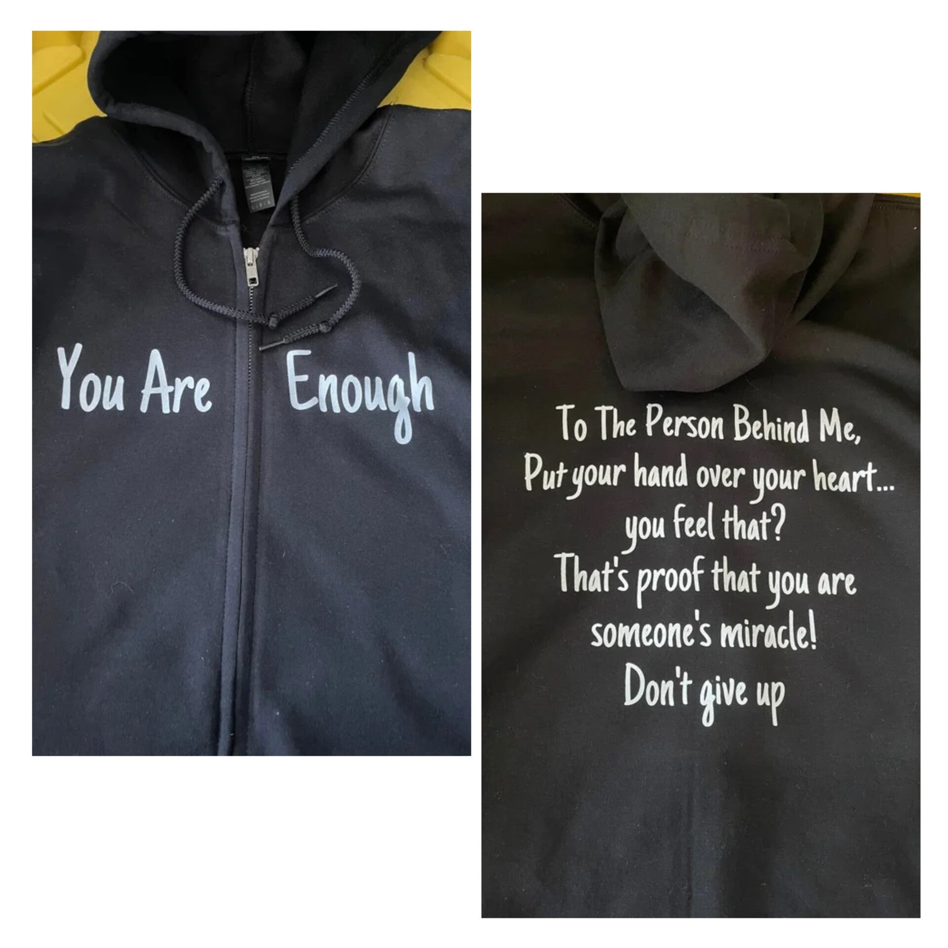 You are enough zip up