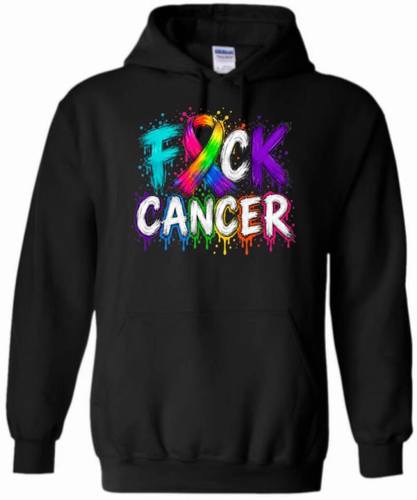 Fuck cancer color hoodie