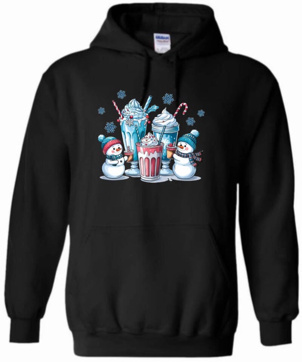 Snowman iced drinks hoodie