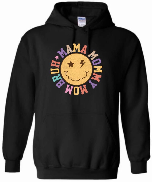 Mama, mommy, mom, Bruh flower hoodie