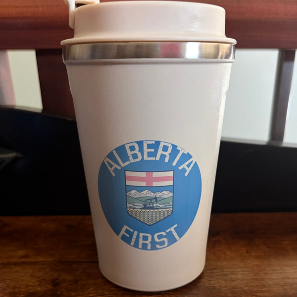 Alberta First 12oz travel mug