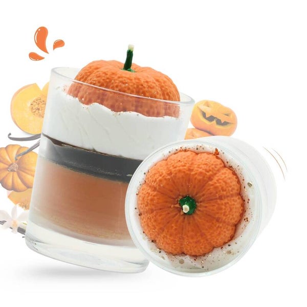 Köstliche Herbstkürbis-Kerze