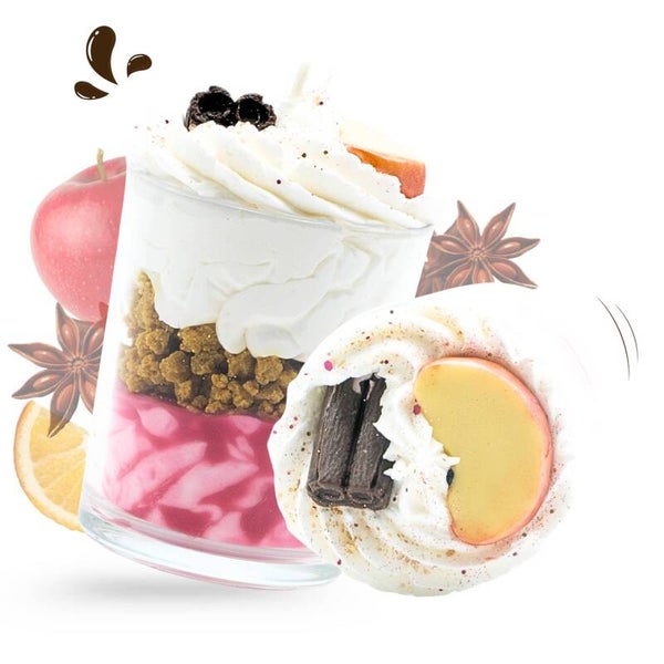 Große duftende Kerze Apfel Zimt - Weihnachten