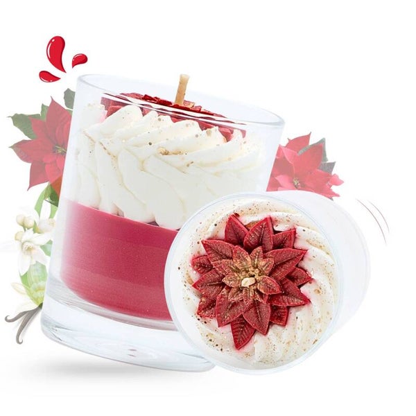 Gourmande Weihnachtsblütenkerze