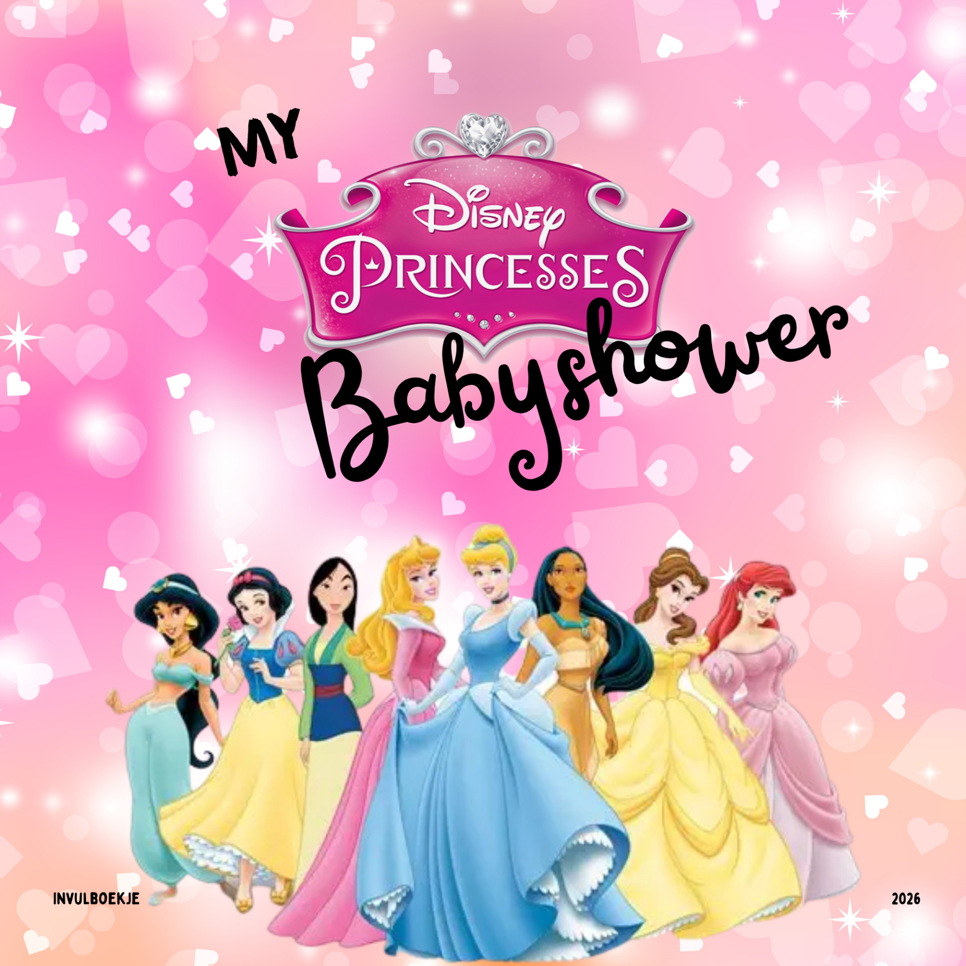 Babyshower invulboekje Disney princess