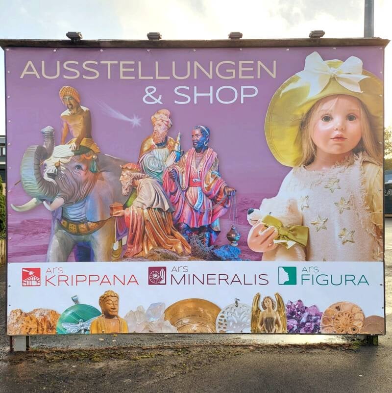 Aussenwerbung ArsKRIPPANA, ArsMINERALIS, ArsFIGURA