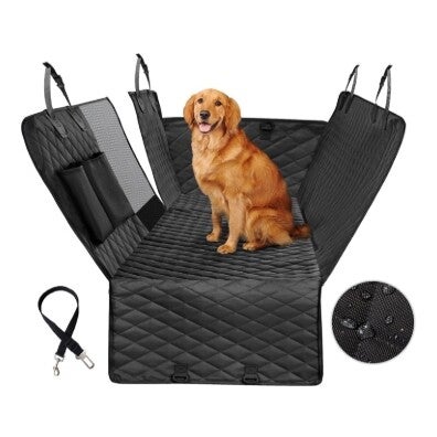 Vailge Dog Car Seat Cover for Back Seat, 100% Waterproof with Mesh Window, Scratch Prevent Anti-slip Dog Hammock for Car