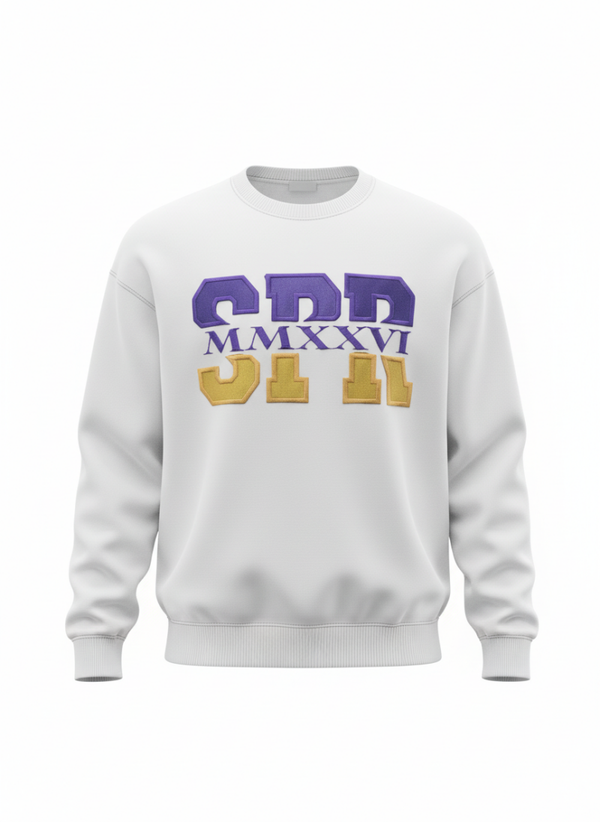Spring/Fall Roman Numeral Crew Neck