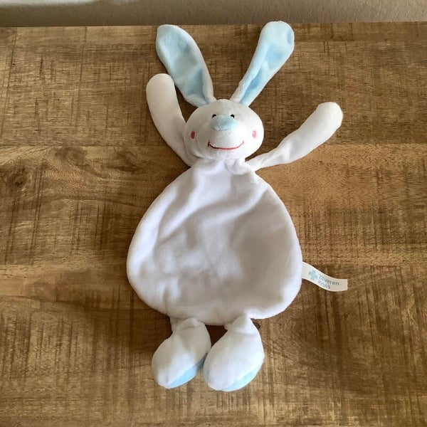Zilveren kruis konijn knuffeldoekje