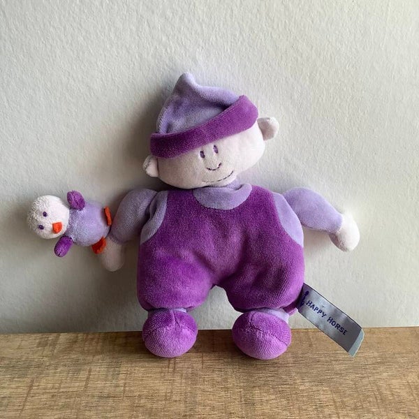 Happy horse popje met vogel