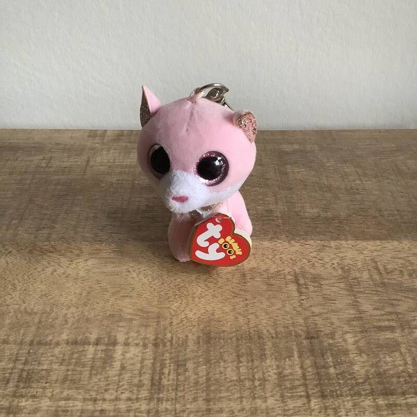 Ty beanie boo sleutelhanger kat/poes Fiona