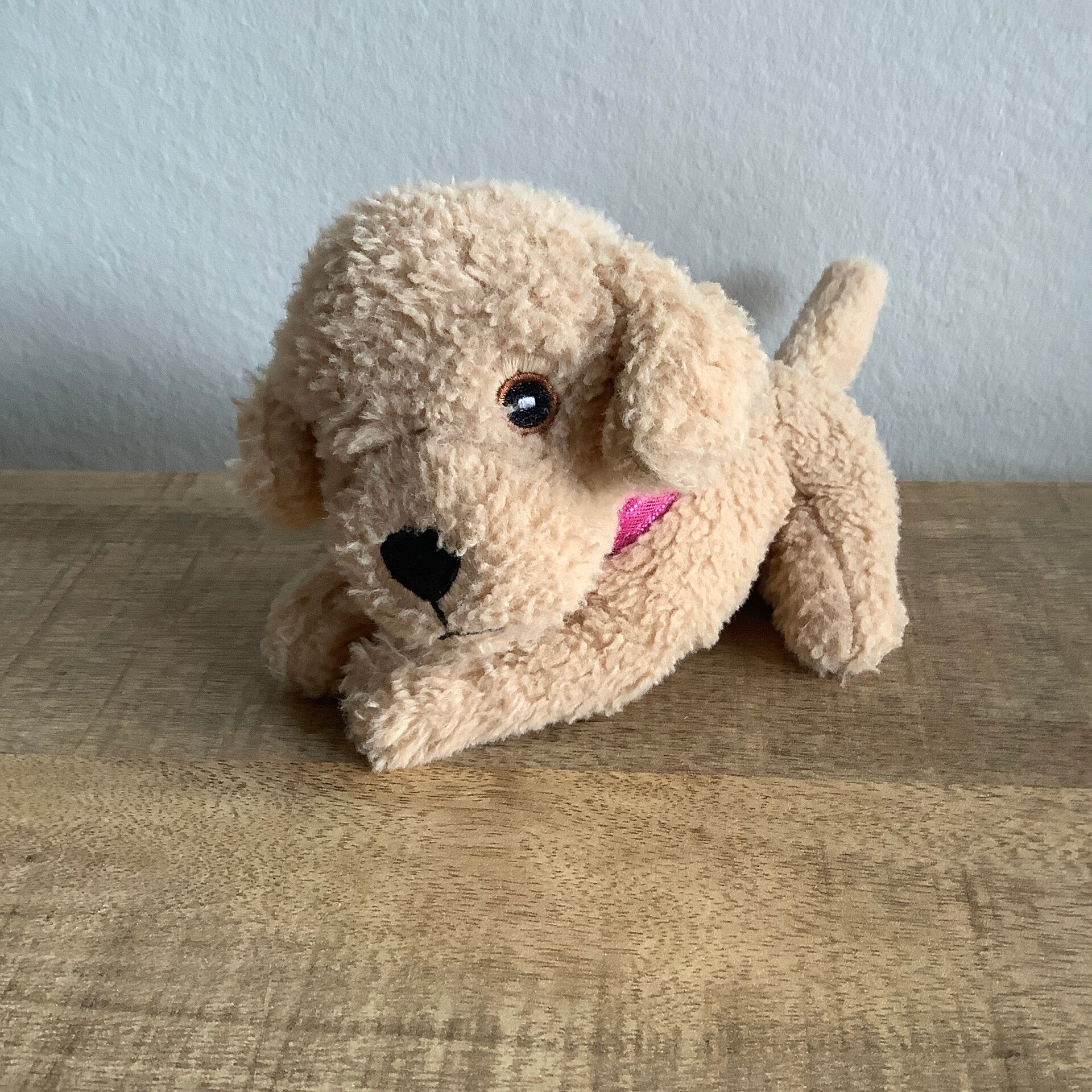 Hond met roze halsband