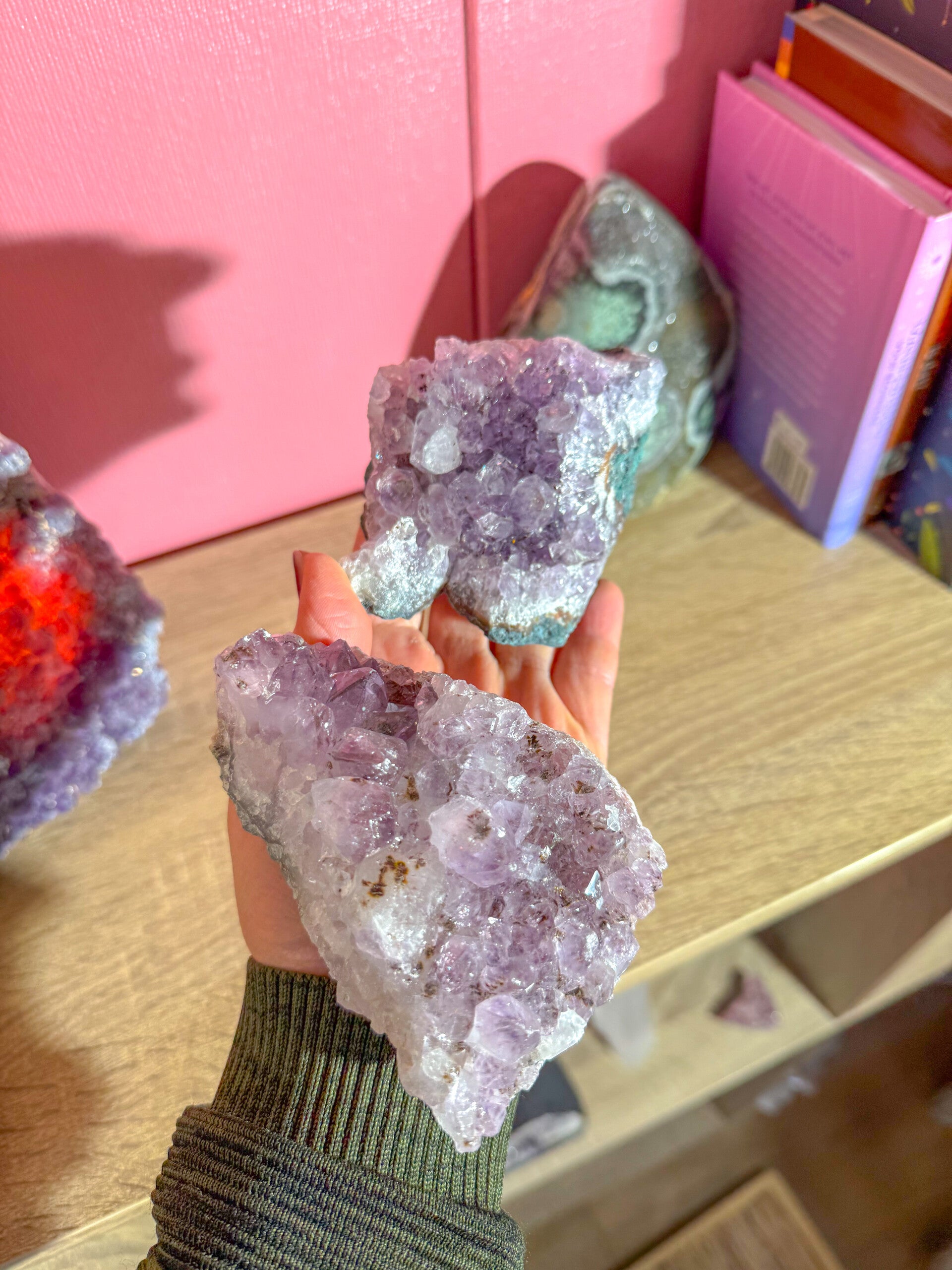 Amethist cluster, groot