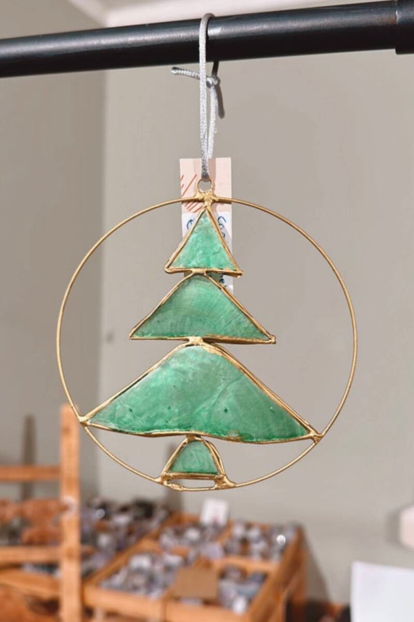 Kerstboom van capis schelp
