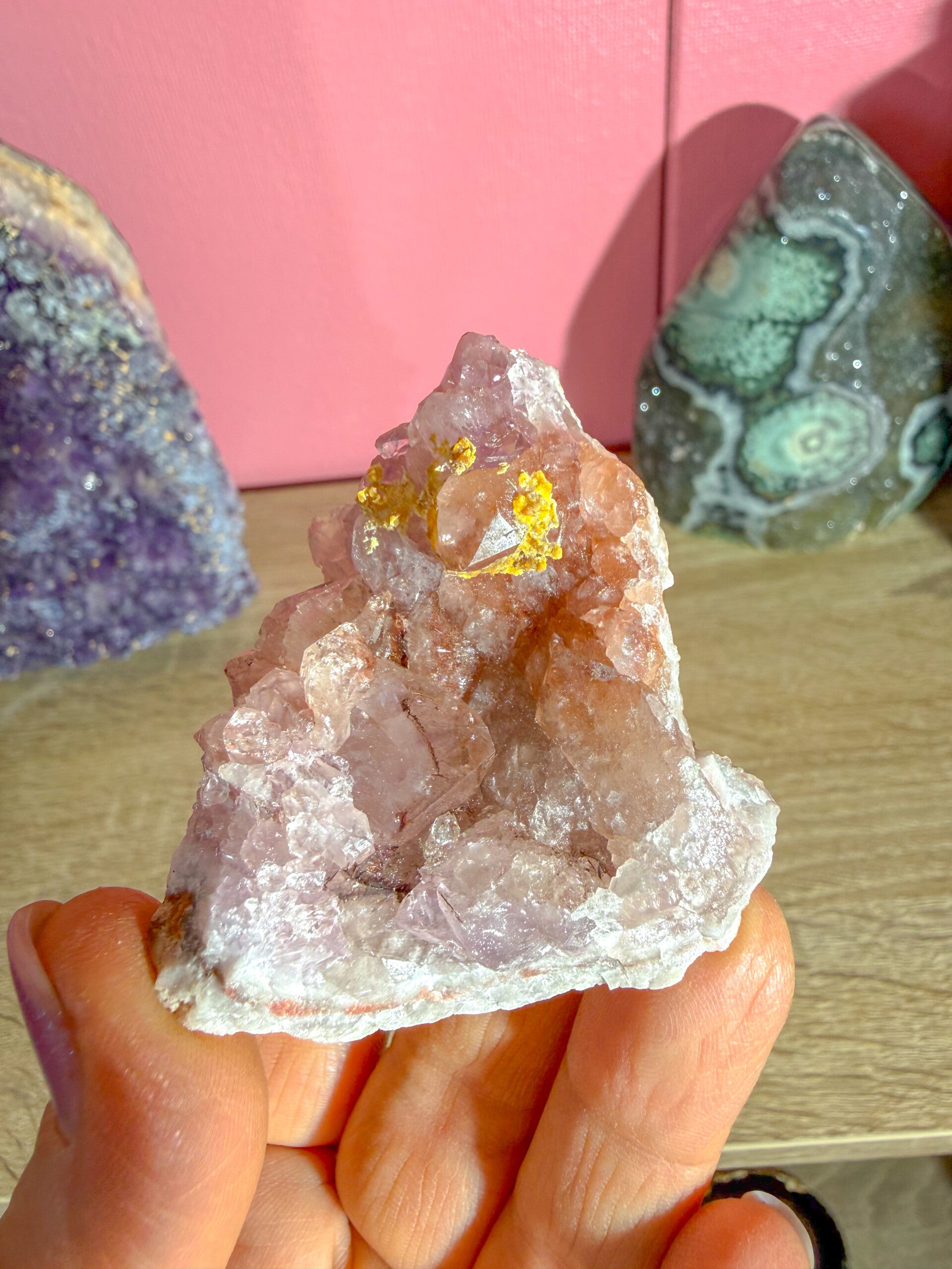 Roze Amethist geode