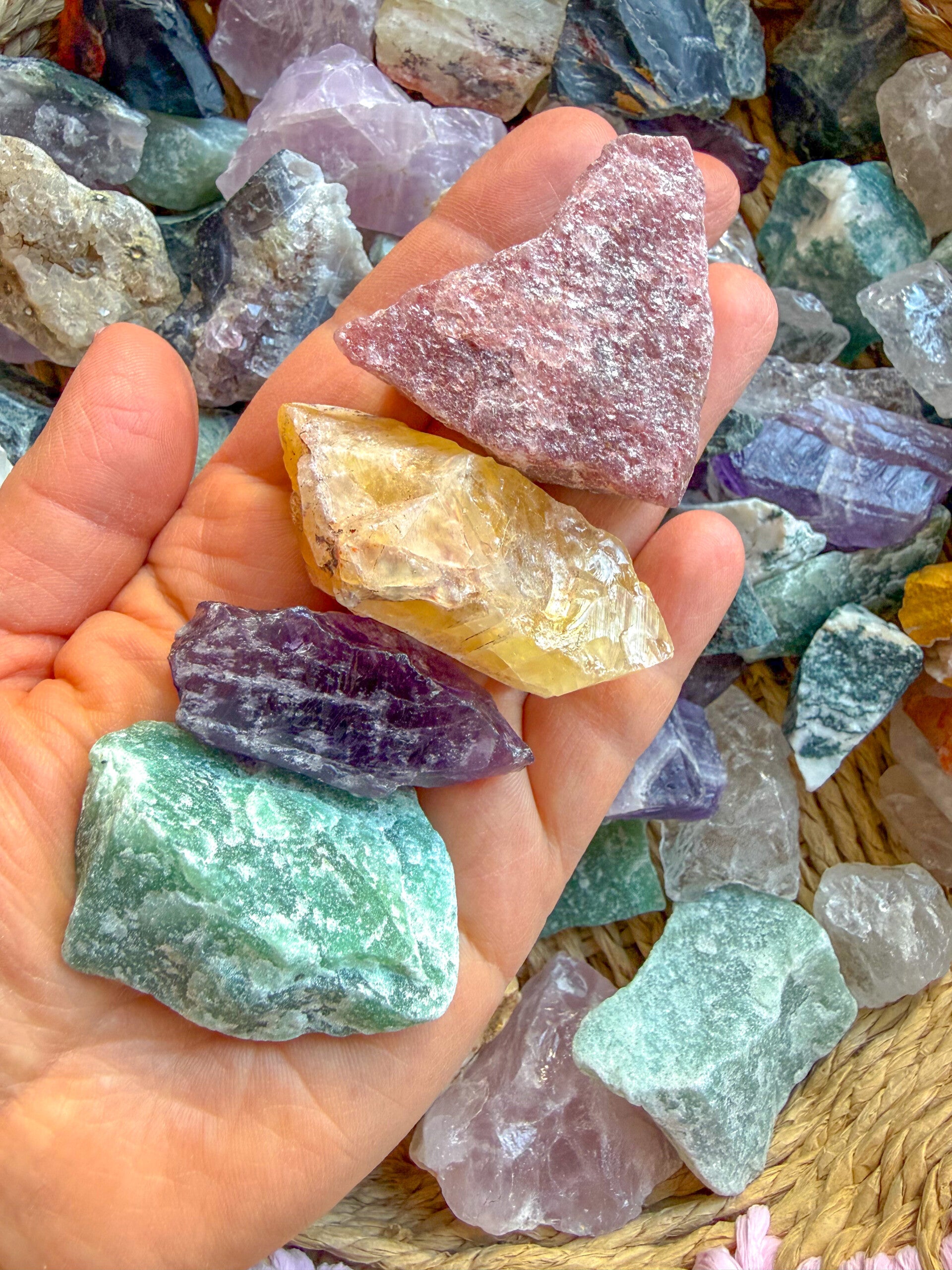 Ruwe Edelstenenmix ± 100 gram