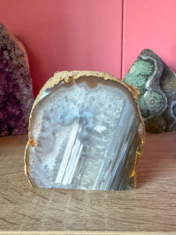 Agaat waxinelichthouder