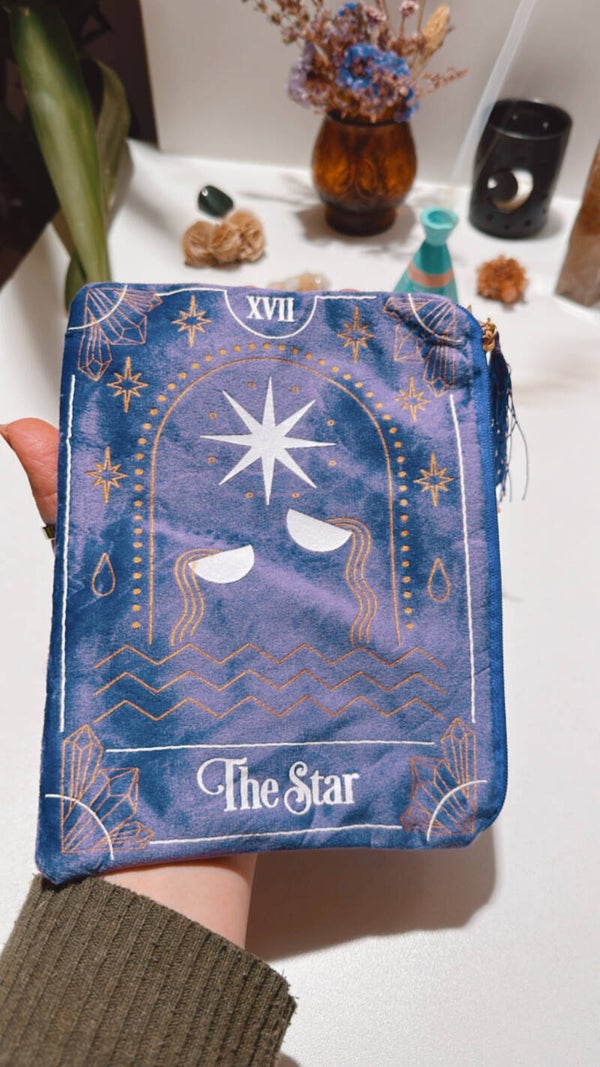 The Star fluwelen tas met rits en bedel