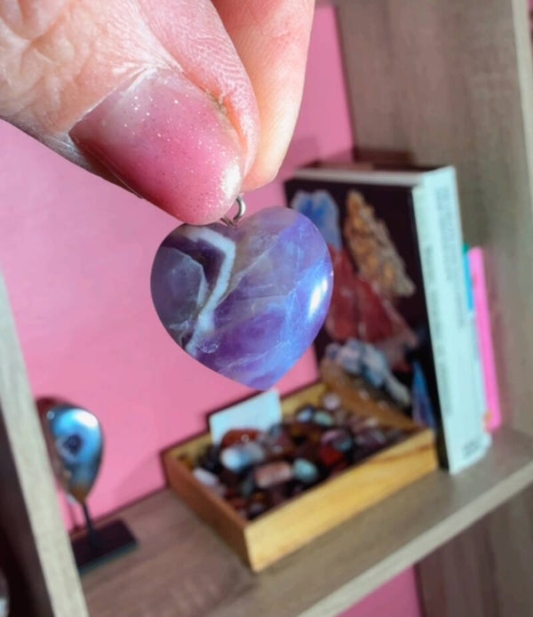 Chevron Amethist hanger