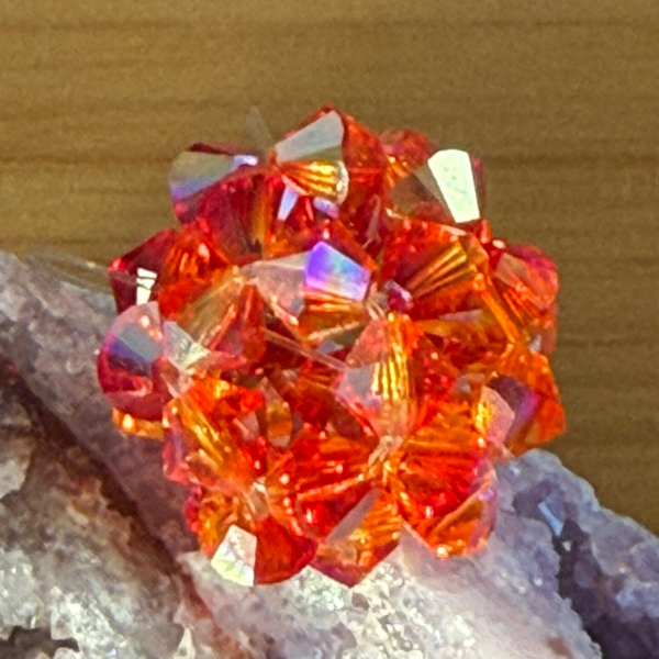 Dodécaèdre en Swarovski ou semi-précieuses 1,5 cm