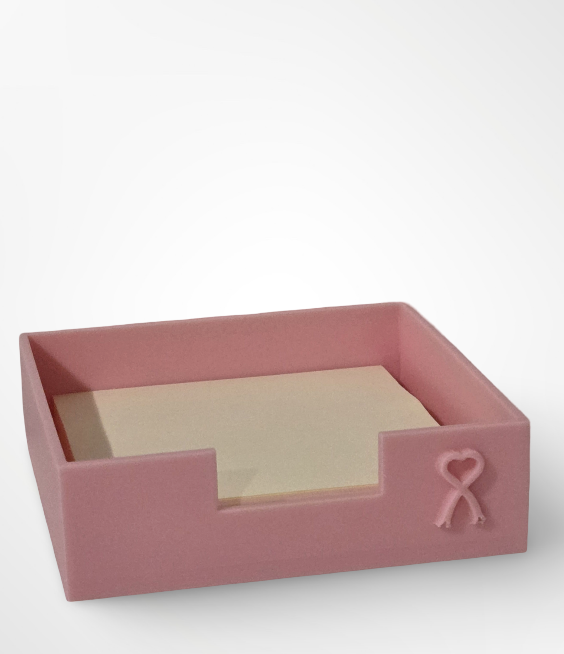 Pink Ribbon Sticky Note Holder