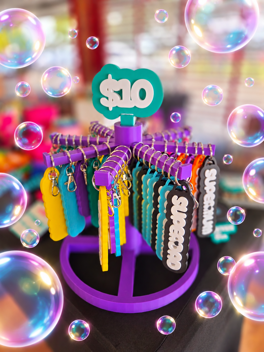 Personalised Bubble Keyring