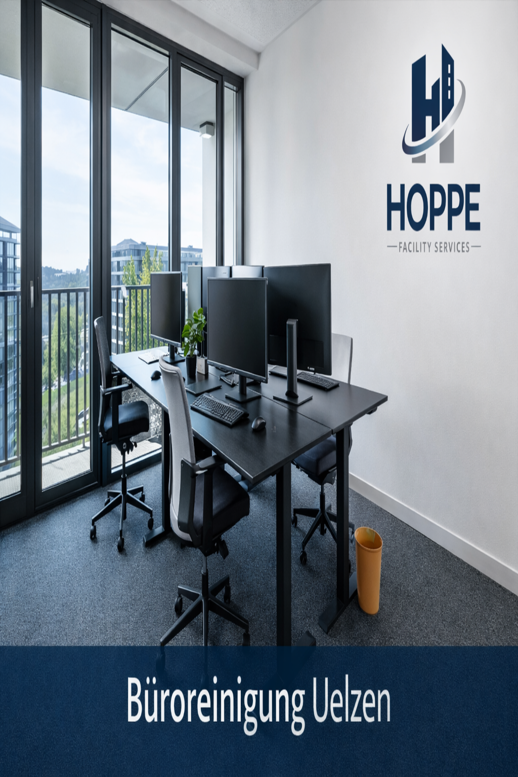 Professionelle Büroreinigung in Uelzen durch Hoppe Facility Services – moderne saubere Büroarbeitsplätze