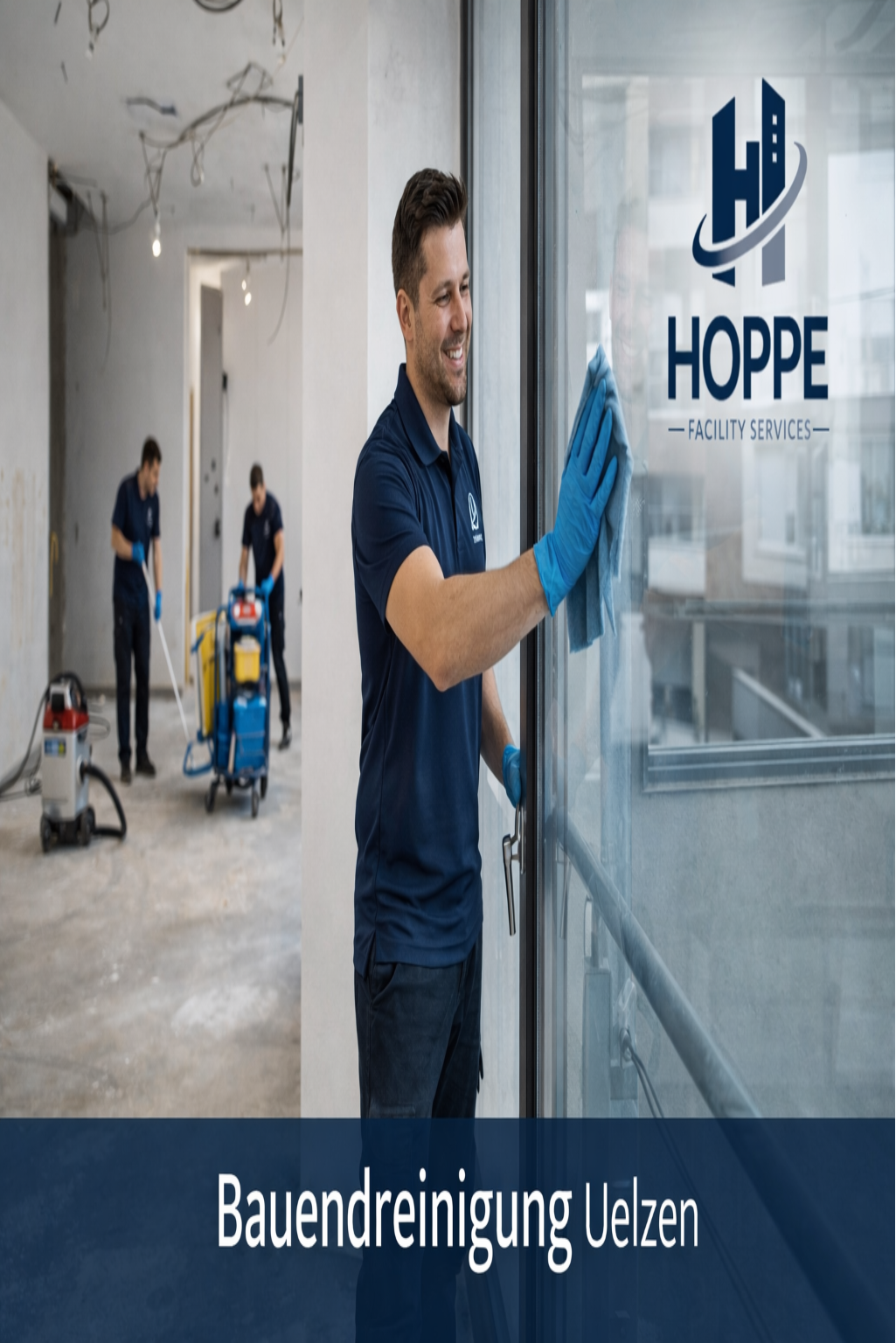 Professionelle Bauendreinigung in Uelzen durch Hoppe Facility Services in einem Neubau vor Objektübergabe