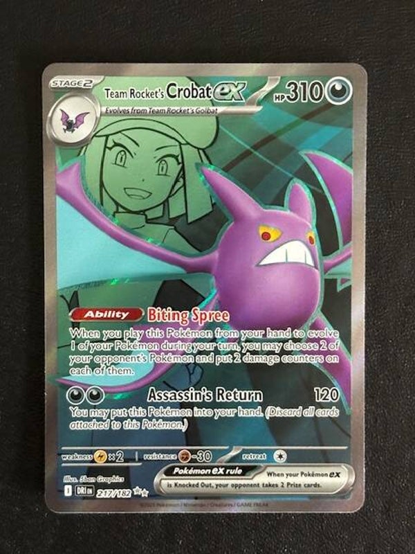 Pokemon TCG Destined Rivals | Crobat ex (Iksbat ex) | DRI 217/182