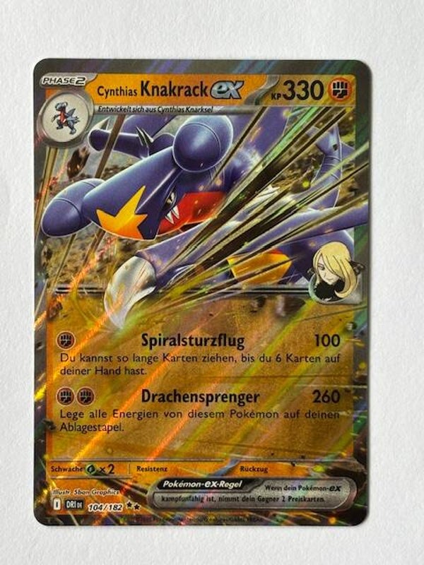 Pokemon TCG Ewige Rivalen | Cynthias Knakrack ex (Cynthia's Garchomp ex) | DRI 104/182