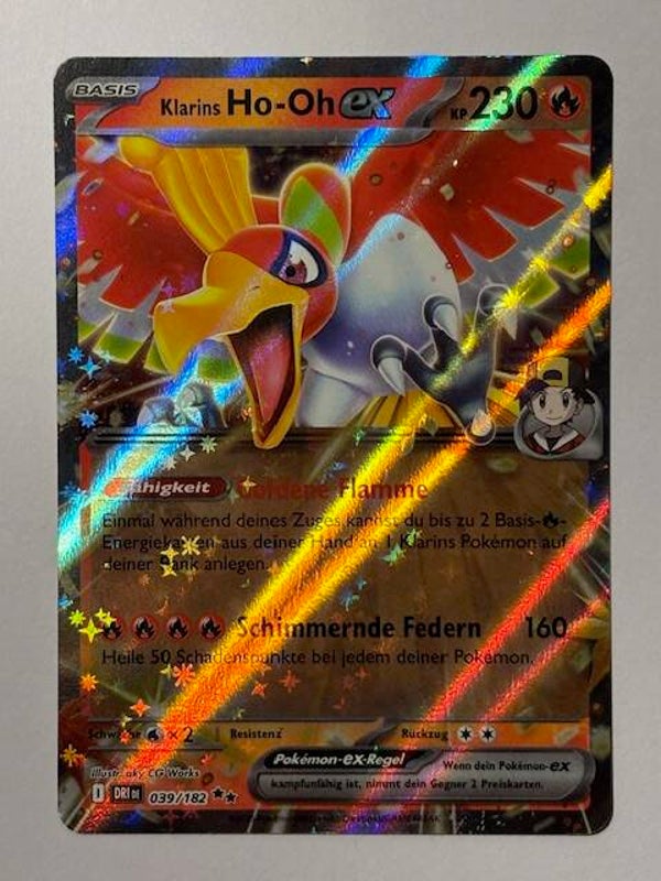 Pokemon TCG Ewige Rivalen | Klarins Ho-Oh ex (Ethan's Ho-Oh ex) | DRI 039/182