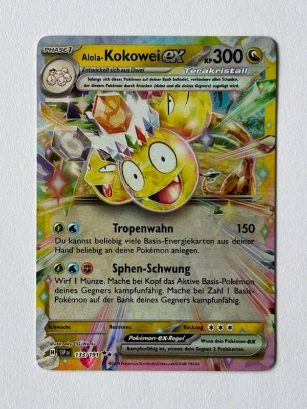 Pokemon TCG Stürmische Funken | Alola-Kokowei ex (Alolan Exeggutor ex) | SSP 133/191